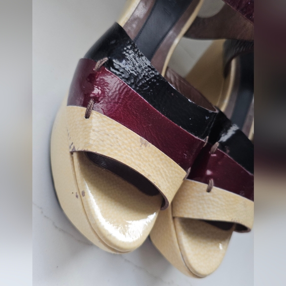 MARNI Itailian made leather platform sandals - Picture 7 of 10